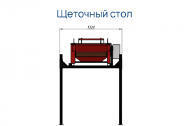 Щеточный стол для очистки чеснока Ш-2500 - галлерея