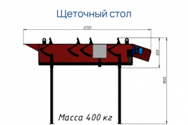 Щеточный стол для очистки чеснока Ш-2500 - галлерея